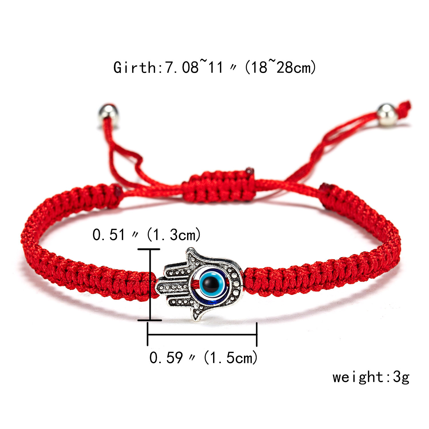 European And American New Blue Eyes Evil Eyes Red Rope Bracelet Wholesale display picture 2