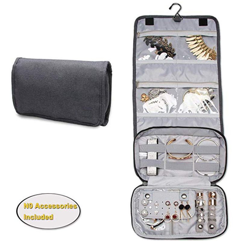 深圳工厂生产首饰包雪花料亚马逊挂钩首饰袋便捷式旅行首饰包