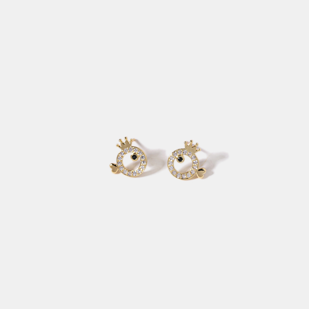 S925 Small Fish Zircon Color And Simple Fashion Earrings Earrings display picture 1