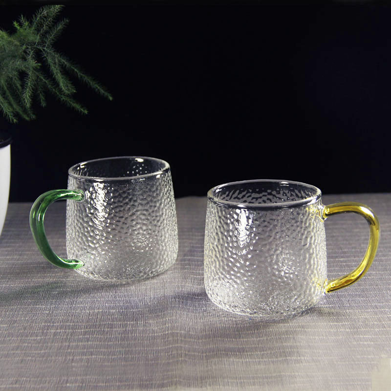 厂家直销加厚锤纹杯 耐热玻璃茶水杯日式北欧家用玻璃杯|ms