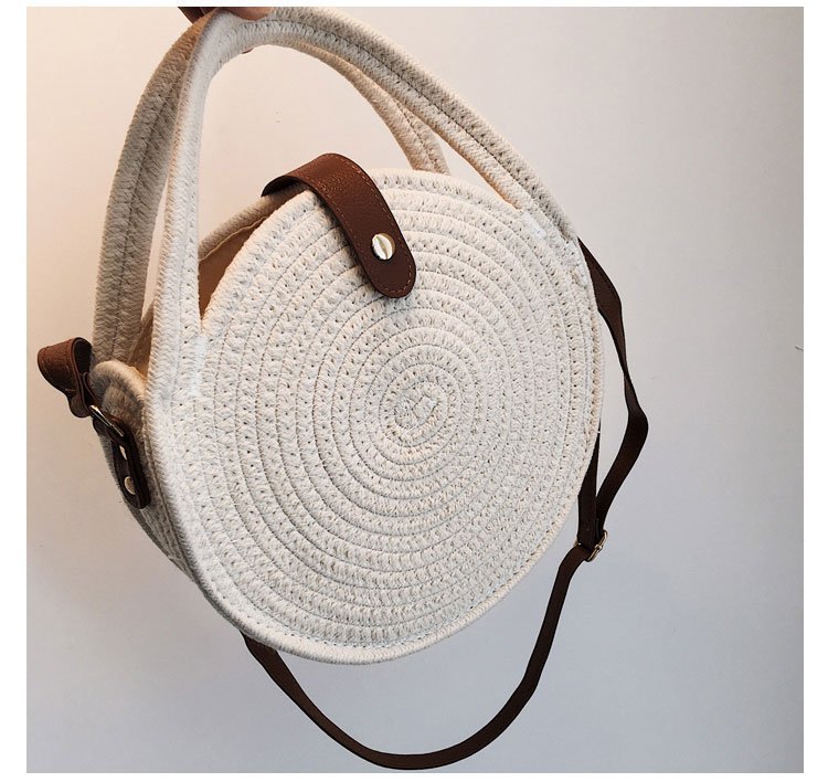 Fashion Hemp Rope Round Straw Woven Shoulder Bag display picture 35