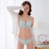 Comfortable sexy wireless bra, lace underwear, set, with embroidery, beautiful back