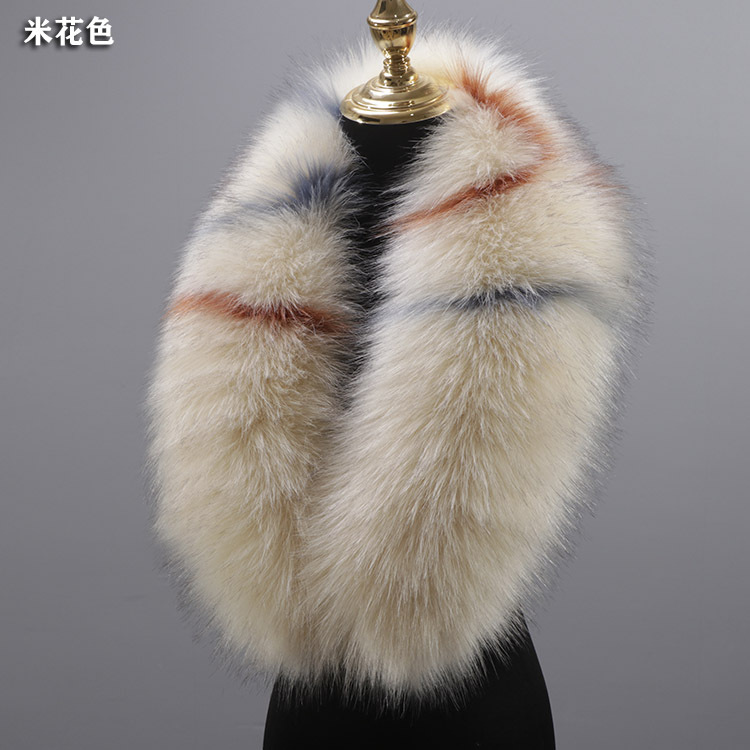 Mao collar Autumn and winter men and women Plush Woollen cloth Windbreaker decorate Shawl Fur imitation Fox Maomao Fruit black