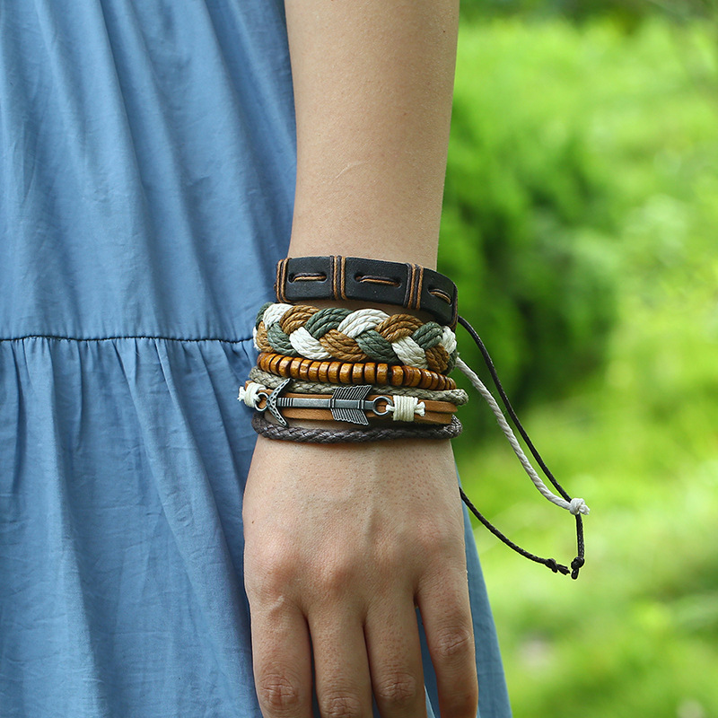 Vintage woven leather bracelet