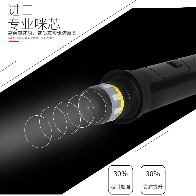 jiy麥克風(fēng)手機(jī)直播聲卡 一拖二家用會(huì)議音響電腦電視功放無線話筒
