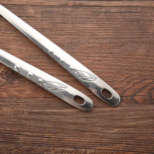 Thick stainless steel leaf dripping soup spoon, non-magnetic 5 cm small hot pot spoon, restaurant multi-standard soup shell and soup drain set