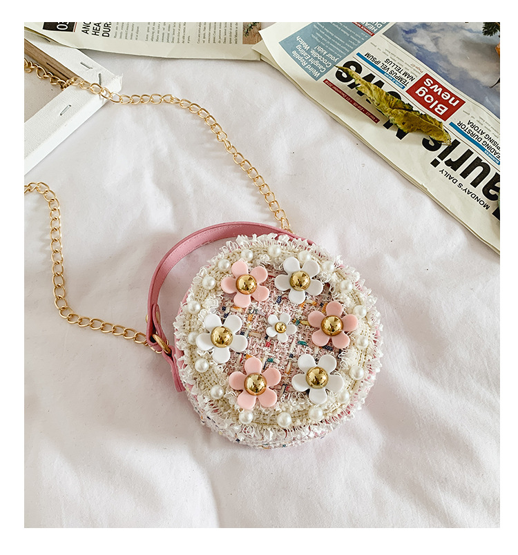 Children's Pearl Messenger Bag Shoulder Bag Small Round Bag display picture 12