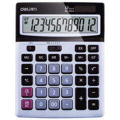 DeLixi 1654 Dual Power Calculator Solar Calculator Financial Accounting 12-Key Large Screen Large Buttons
