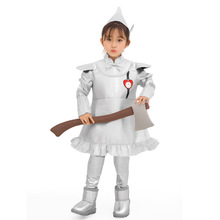 万圣节 铁皮人服装女童 铁人服 绿野仙踪 铁皮人服饰儿童节服装