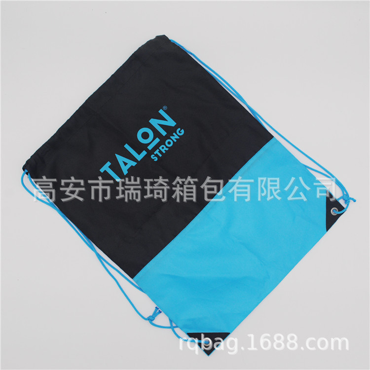 篮球收纳双肩包涤纶抽绳束口袋运动培训班广告礼品背包袋印刷logo