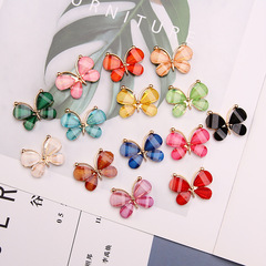 Phone case DIY alloy accessories Crystal small butterfly Phone case with rhinestones Handmade hair accessory materials