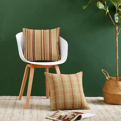 沙發辦公室腰靠腰枕靠墊套抱枕套不含芯美式條紋4545亞馬遜wish