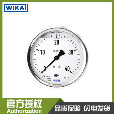 威卡WIKA 黄铜波登管压力表耐震213.53.100 G1/2 德国 EN8|ms
