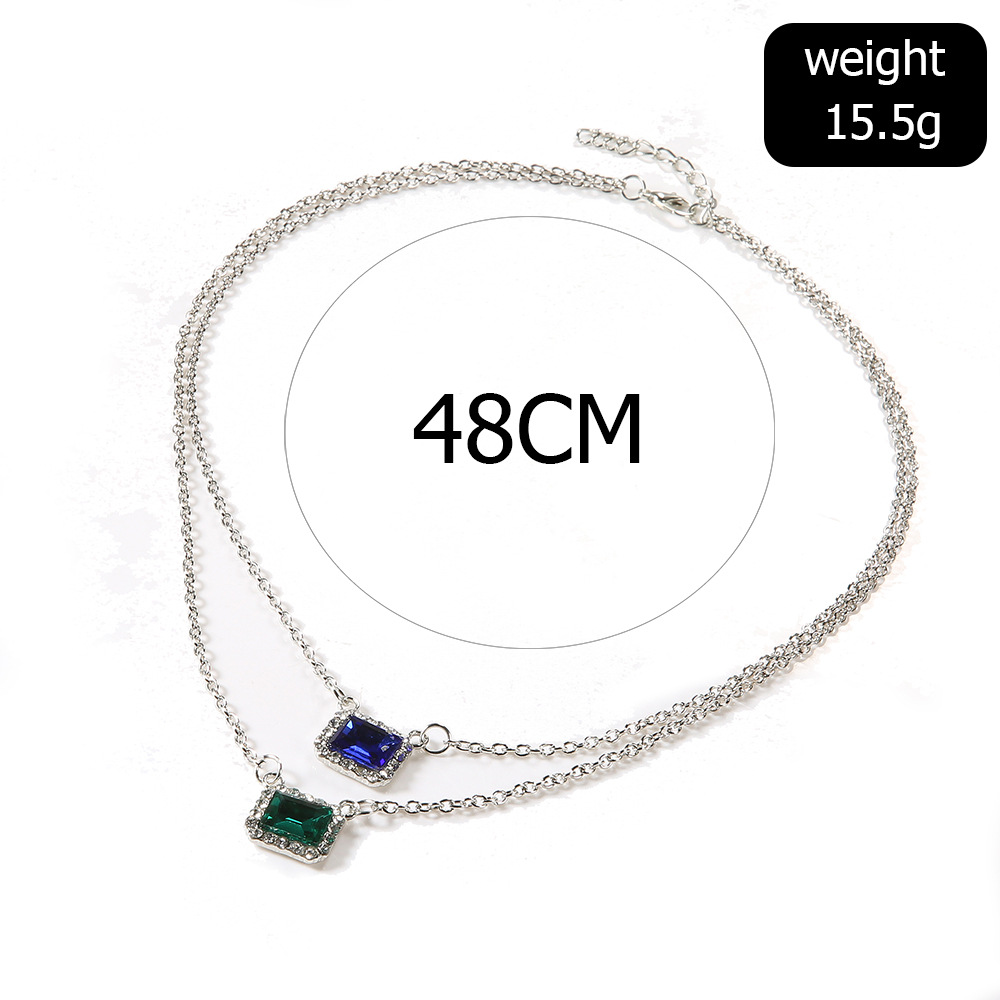 New Chain Set Fashion Popular Rhinestone Chain Multi-layer Necklace Accessories Wholesale display picture 2