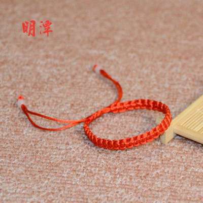 手工编织红绳手链镂空本命年礼物可抽拉红绳学生手链赠品情侣手链
