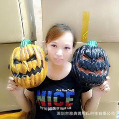 19年亞馬遜萬聖節南瓜頭冷光面具環保PVC成型工廠直銷EL發光專用