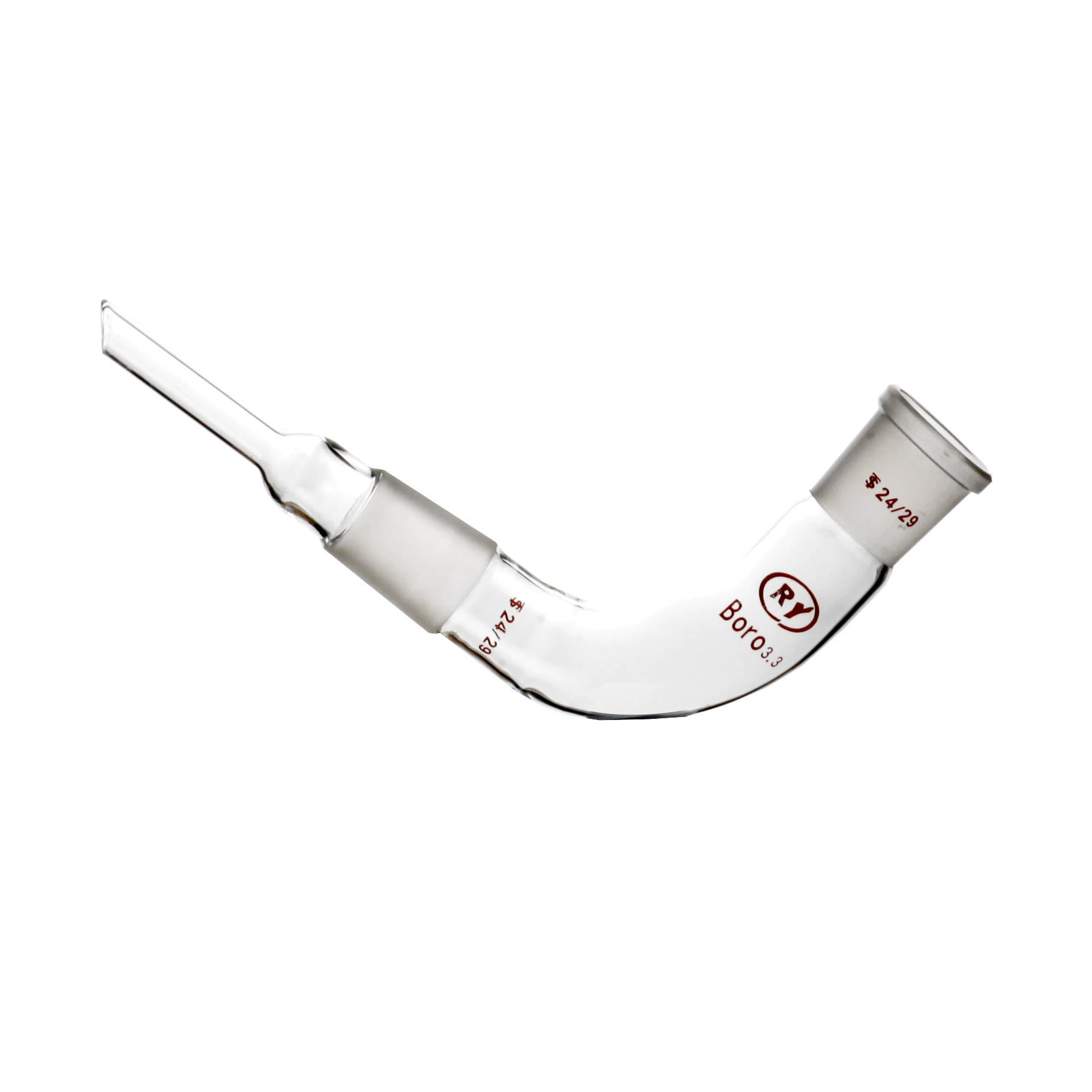 Стеклянная изогнутая приемная трубка Shanghai Heqi для производителя силы 14 19 24 29 мм, стандартная шлифовальная горловина