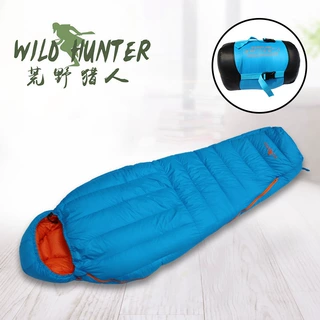 保暖一手外贸单厂家品质保证90%鹅绒可定制蓝色羽绒睡袋 户外寒冷