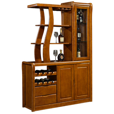 客厅隔断柜子实木进门玄关柜酒柜双面 中式间厅柜 门厅柜鞋柜屏风|ms