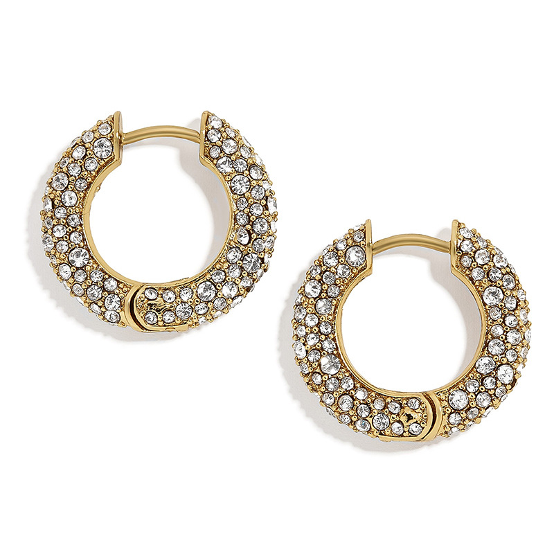 Retro C Shape Plating Alloy Earrings display picture 1