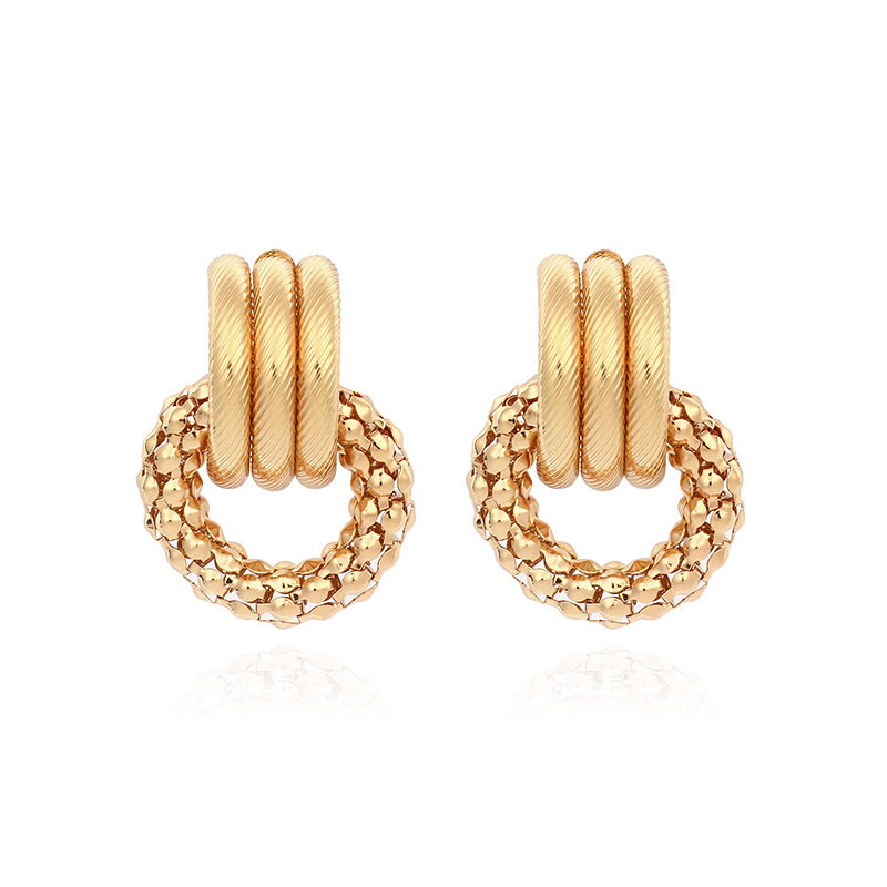15g Weight Earrings Classification Wedding, Travel Occasion Women'S Gender Vintage Style Style Gold, Silver Color Fashion Geometric Circle Metal Earrings Wholesale 8