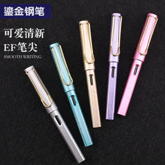 新款彩色正姿塑料鋼筆 學生成人練字簽名筆墨囊墨水兩用寫字鋼筆