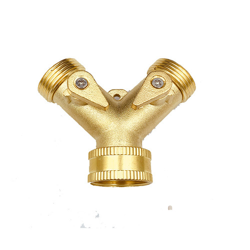 All-copper one-way two-way external thread joint three-way ball valve washing machine faucet joint garden tool