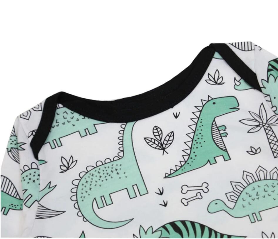 INS Otoño e Invierno nuevos niños bebé saco de dormir de manga larga dinosaurio IMPRESIÓN + sombrero 2-piezas conjunto AC016A