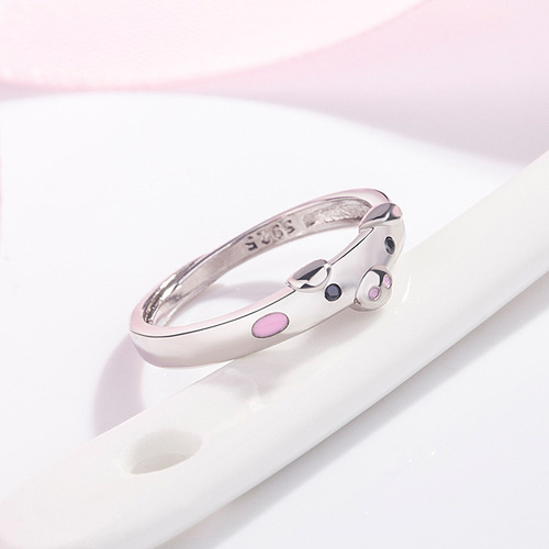 Korean style piggy ring for women, fresh and cute piggy open ring, animal ring, simple fashion jewelry