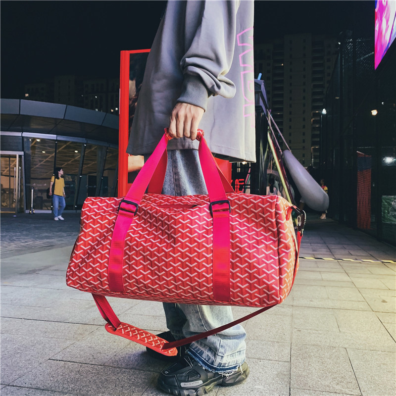 瑜伽包健身包女新款时尚印花手提旅行包男短途便携行李包一件代发