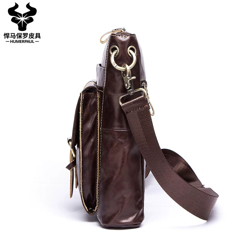 Universal one-shoulder bag for leisure, leather shoulder bag