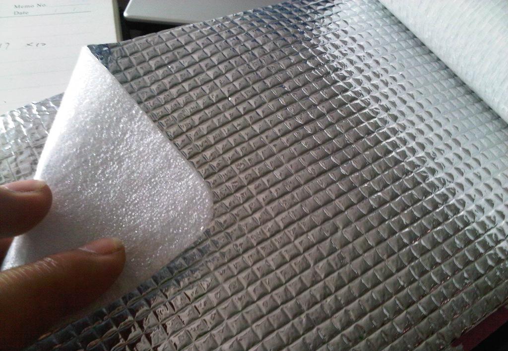 义乌现货供应珍珠棉铝膜 2mm钻石纹铝膜方格纹铝膜保温膜厂家包邮
