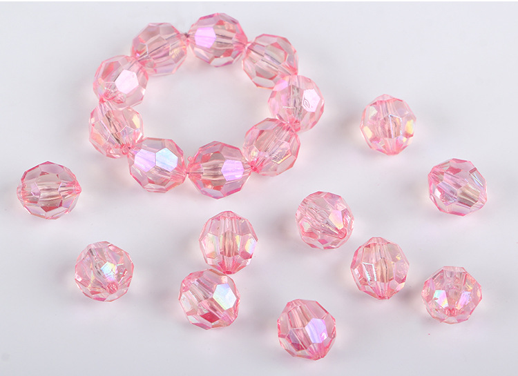 Acrylic 13*14mm straight hole corner bead hair accessories, hair tie accessories, diy loose bead material jewelry accessories, simple wholesale detail image 6