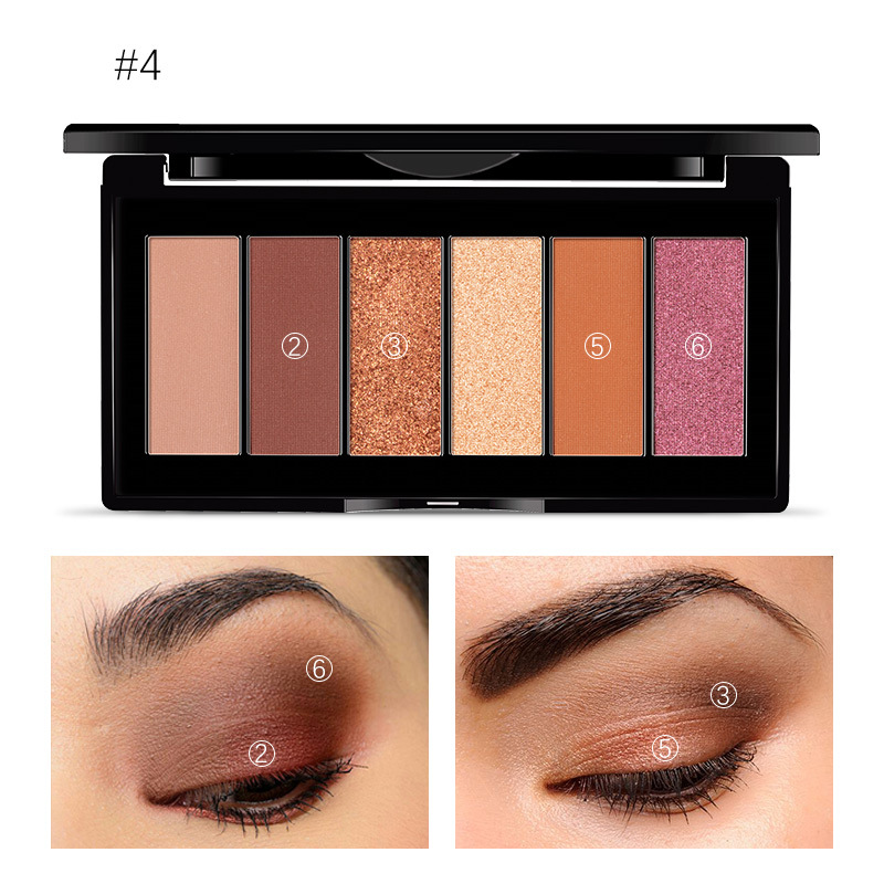 Six-color eyeshadow smoked foreign trade eyeshadow tray