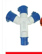 IP44防水工业插头插座 LX-1013 1012 三通 二通 多功能插座