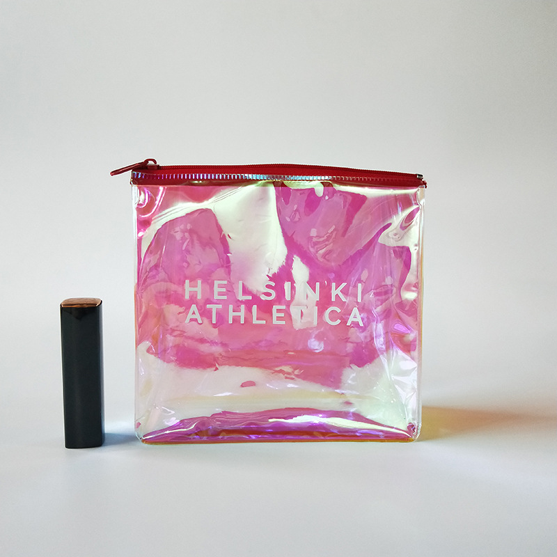 【幻彩化妆包】定作镭射袋pvc幻彩化妆包 塑料幻彩透明手提袋炫彩