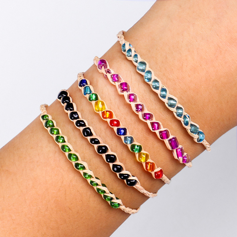 Ethnic Style Solid Color Straw Crystal Womenu0027S Bracelets 1 Piece