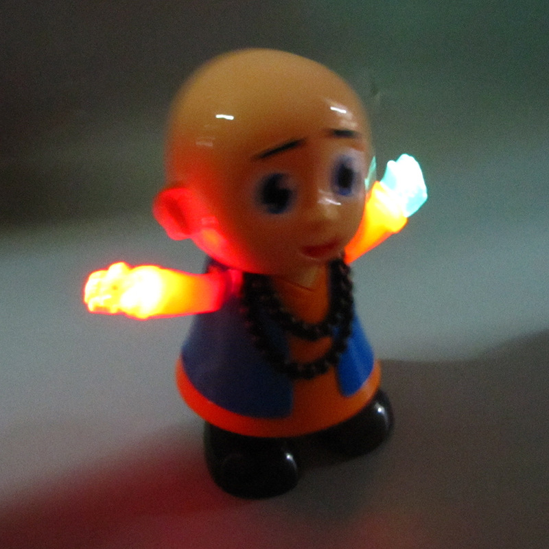 Douyin mismo estilo bailando pequeño monje luz eléctrica puesto de música Venta caliente al por mayor juguetes educativos para niños