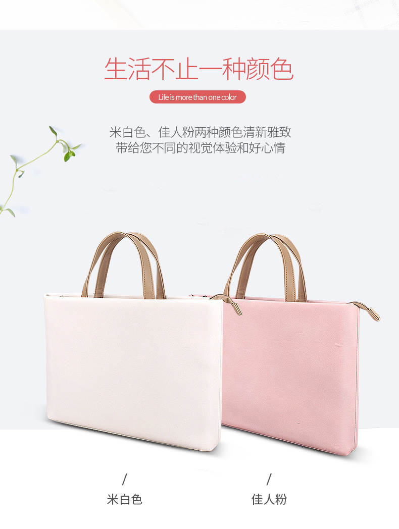 Wholesale portable laptop bags, single-shoulder bags, briefcases, 1345.6-inch fashionable laptops with logo printing available Item Picture