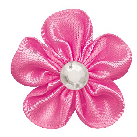 Yao Ming tejido a mano 3cm cinta flor horquilla accesorios decorativos DIY hecho a mano material de producción creativa cinta flor