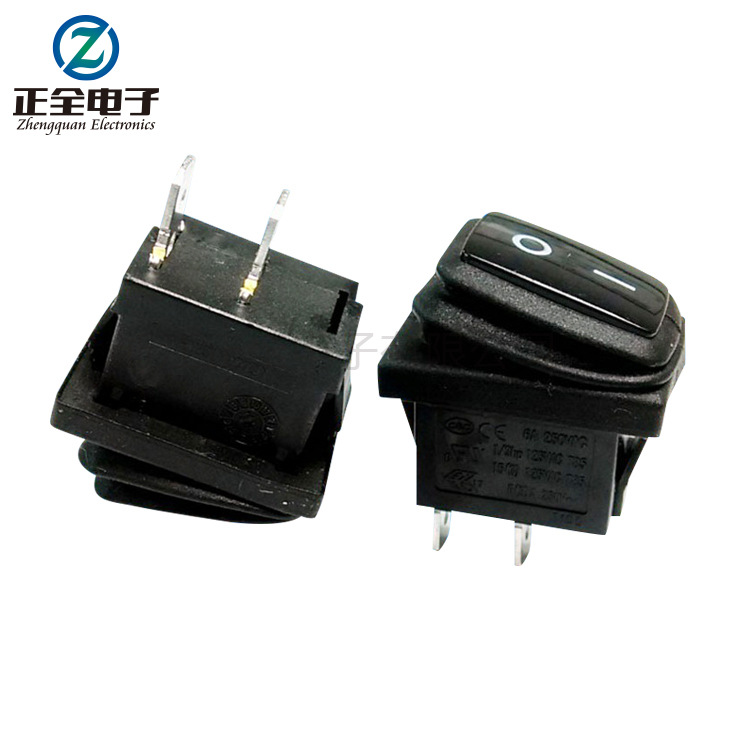 厂家直销KCD1-101N防水船型开关 三脚方形连体防尘 防油翘板开关