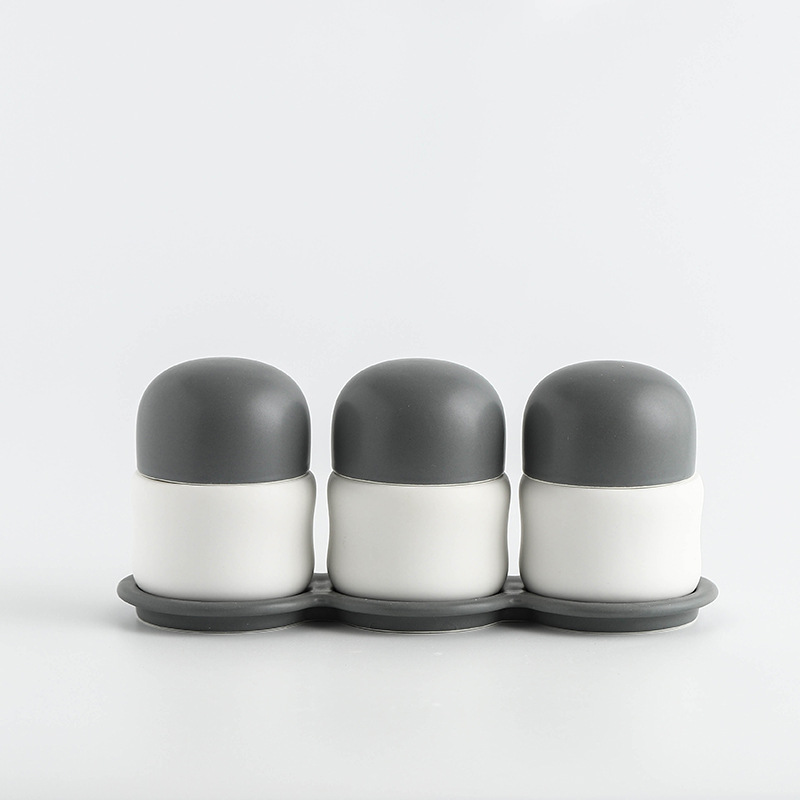 Moderno simple creativo hogar cerámica condimento tarro traje hogar condimento botella condimento caja de color caramelo suministros de cocina