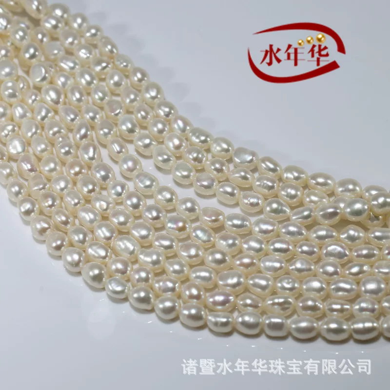 White necklace from pearl, beads handmade, 10mm