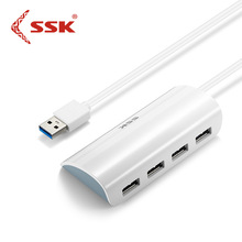 SSK飚王 usb3.0分线器一拖四口集线器多功能扩展HUB带供电SHU808