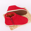 Keep warm winter footwear with zipper suitable for men and women, for middle age