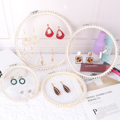 Hearts ins shot prop Lace Earrings Ear Studs jewelry Display rack Nail enhancement Display board originality Jewelry Holder