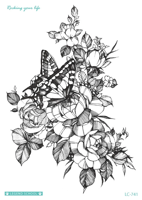 Ecological waterproof fresh summer tattoo stickers, Amazon