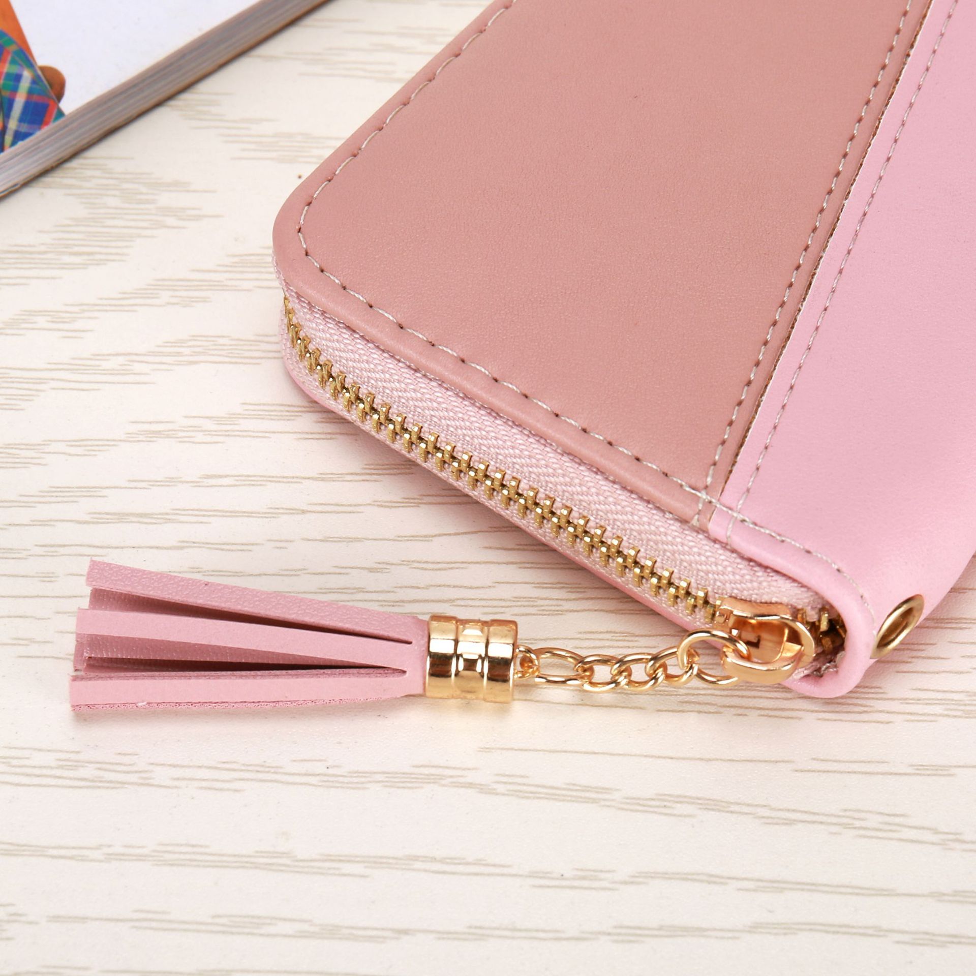 Women's Color Block Pu Leather Zipper Wallets display picture 11