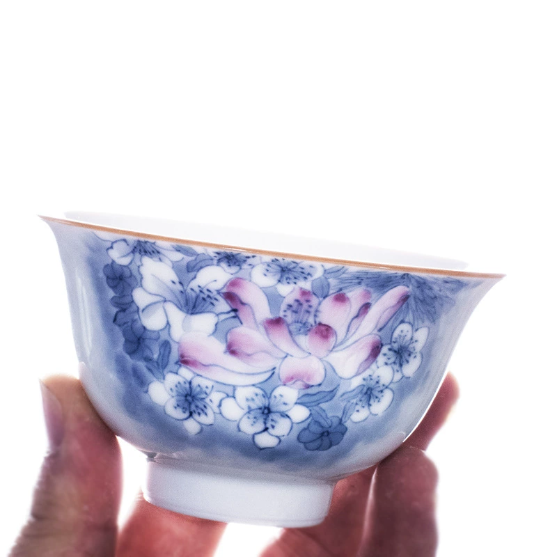 Керамическая чайная чашка, чайный набор, ручная роспись, цветочный рисунок, оптом