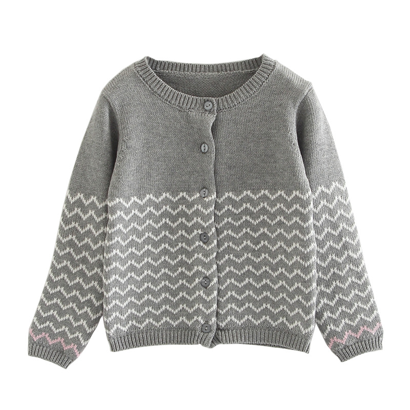 2021 primavera y otoño nueva ropa para niños lana gruesa color cuello redondo suéter cardigan suéter manga larga al por mayor engrosado